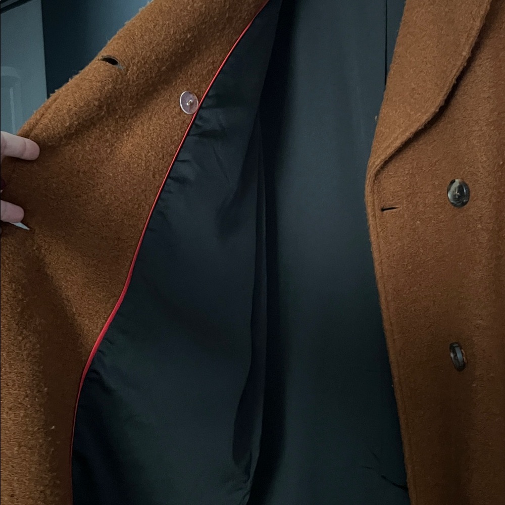 Line & Dot LEONORA Rich burnt orange Brown Coat S - Picture 9 of 9